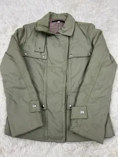 MICHEL KLEIN 中わた キルティング コート 40 カーキ