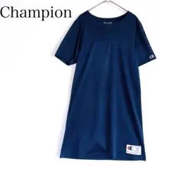 チャンピオン 半袖カットソーワンピース (M) メッシュ ひざ丈 チュニック