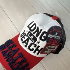 キッズ キャップ メッシュ 帽子 レッド
