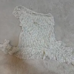 ZARA アイボリー レース ノースリーブ トップス M