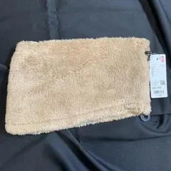 ヒートテック　ファーリーフリース　ネックウォーマー　ベージュ