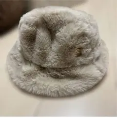アイボリー ファー バケットハット