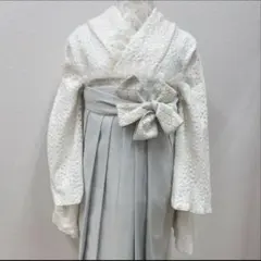 フルセット 白レース振袖 光沢帯 ファー襟付き - メルカリ