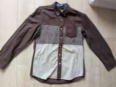 ikka ネルニット切り替えシャツ 長袖シャツ