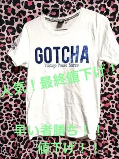 超激安破格値！早い者勝ち！Y2K 平成ギャル男 GOTCHA 白ロゴTシャツのサムネイル