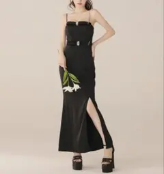 DEA. by ROBE de FLEURS ロングドレス ブラック - メルカリ