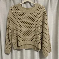 H&M メッシュニット L ベージュのサムネイル