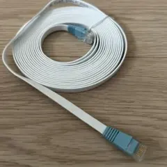 CAT.5E フラット LANケーブル ホワイト