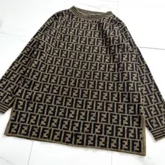 格安✨ フェンディ FENDI 長袖ニット セーター ズッカ柄 レディース