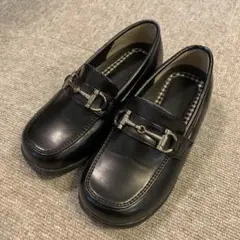 黒　ローファー バックル付き フォーマルシューズ　16.5 17.0センチ