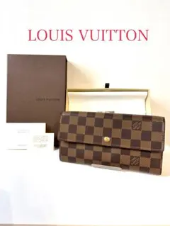 美品　箱付き　N61734 ルイヴィトン ダミエ ポルトフォイユサラ 長財布