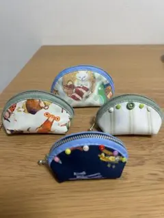 ハンドメイド ミニコインケース 4個セット