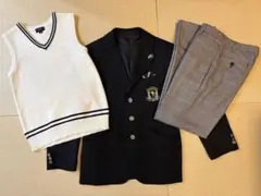 【卒業式など】男子スーツブラック　150 3点セット