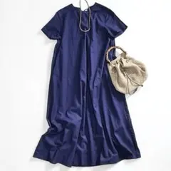 美品✨アーバンリサーチドアーズ リネン 麻 バックリボンAラインワンピース