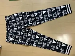 V12 スリムフィットパンツ ブラック/ホワイト