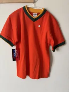 camber VネックTシャツ デッドストックUSAレイヤードキャンバーオレンジ