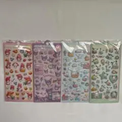 4枚セット　ぷくぷくシール　ぷっくり　立体　3D サンリオ　ステッカー　新品
