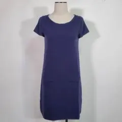 UNTITLED ネイビー 半袖ワンピース　シンプル