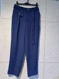 conte 38(M)サイズ ネイビー サテンカーゴパンツ - メルカリ