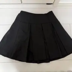【新品・未使用✨】Heather ワイドプリーツ ミニスカート ブラック