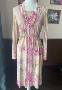 超希少/極美品】シビラ 高級水彩画アート風景画シャツワンピース M
