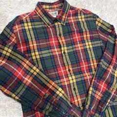 エルエルビーンL.L.Bean チェック柄 長袖ネルシャツ M-REG
