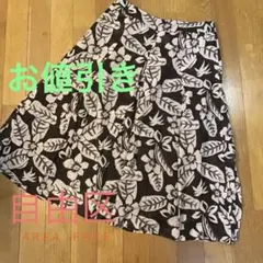 お値引き♡自由区/AREA FREE ボタニカル花柄❤️コットンひざ丈スカートのサムネイル