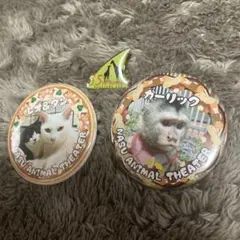 那須モンキーパーク　野毛山動物園 ピンバッジ 缶バッジ セットのサムネイル