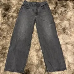 GU ブラック ワイドパンツ S