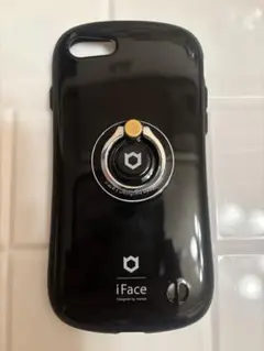 iFace ブラックハードケースiPhone SE/8/7ケース　リング付