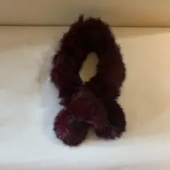 バーガンディ ファーマフラー