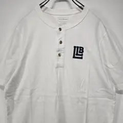 L.L.Bean　ヘンリーネックTシャツ　M　ワンポイント　ロゴ　リユース　古着