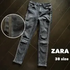 ZARA【1回着用】38（11号くらい）サイドライン スキニーデニム