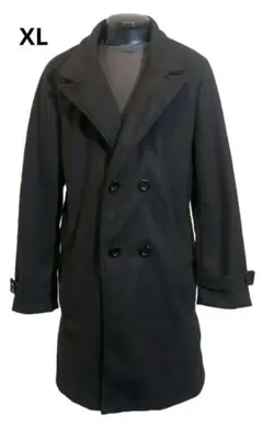 XL ロングコート ダブル 黒 ブラック モード ピーコート ヴィジュアル系