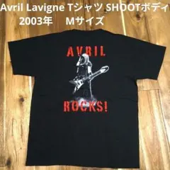 2003年★Avril Lavigne ツアー黒Tシャツ SHOOTボディ★Mのサムネイル