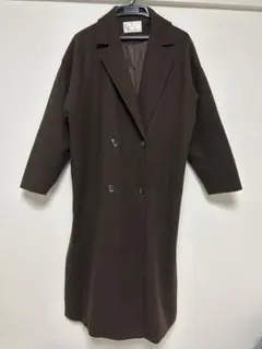 MURUA ブラウン ダブルブレスト ロングコート