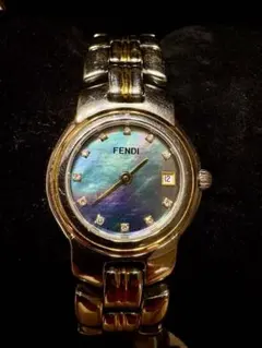 FENDI フェンディ オロロジ 660L クォーツ シルバー ブルー 箱・コマ