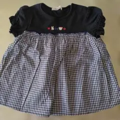 ファミリア　紺色半袖Tシャツ（110）のサムネイル