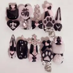 地雷系❤︎量産型❤︎サブカル❤︎ピンク❤︎ねこ❤︎平成女児❤︎現品販売❤︎ネイルチップ