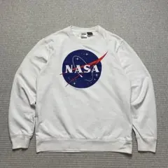 NASA 航空宇宙局 スウェット ホワイト 刺繍デザイン オフィシャル