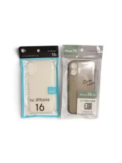 iPhone 16 ソフトケース 2点セット