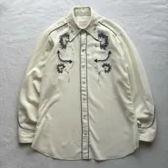 40s50s シアサッカー ハワイアン vintage 猫目ボタン - メルカリ