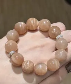 太陽石　ローズクォーツ ビーズブレスレット