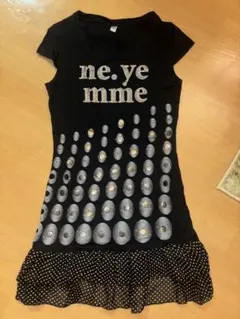 可愛いドット柄の半袖ワンピース y2k