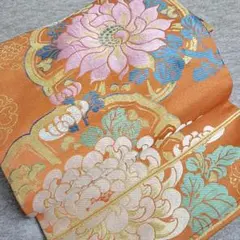 名古屋帯 洒落帯 高級 ♢ 正絹 アンティーク 花柄 草花 R371 - メルカリ