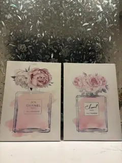 シャネル No.5 水彩風フラワーアート2点セット