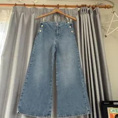 ＺＡＲＡのデニムジーンズ ゴールドなボタンが可愛い。