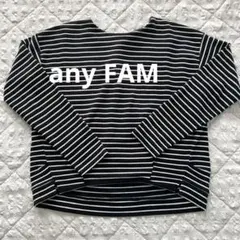 any FAM ボーダー長袖カットソー フリーサイズ