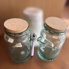コルク蓋付きガラス瓶 3個セット