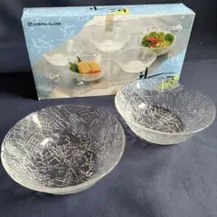 ADERIA GLASS 氷河　ガラス鉢 2個セットのサムネイル